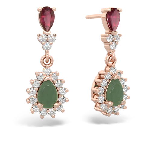 ruby-jade dangle earrings