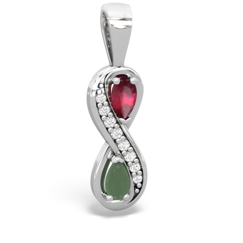 ruby-jade keepsake infinity pendant