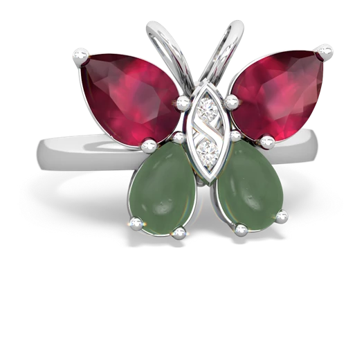ruby-jade butterfly ring