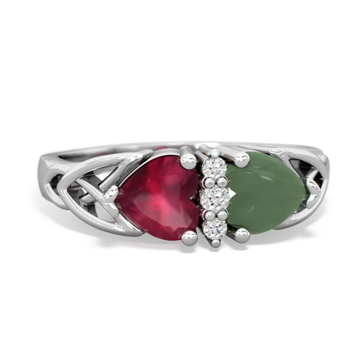 ruby-jade celtic ring