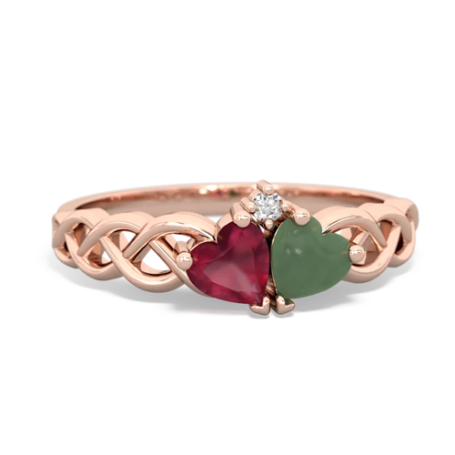 ruby-jade celtic braid ring