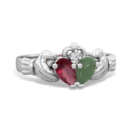 ruby-jade claddagh ring