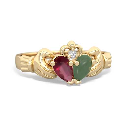 ruby-jade claddagh ring