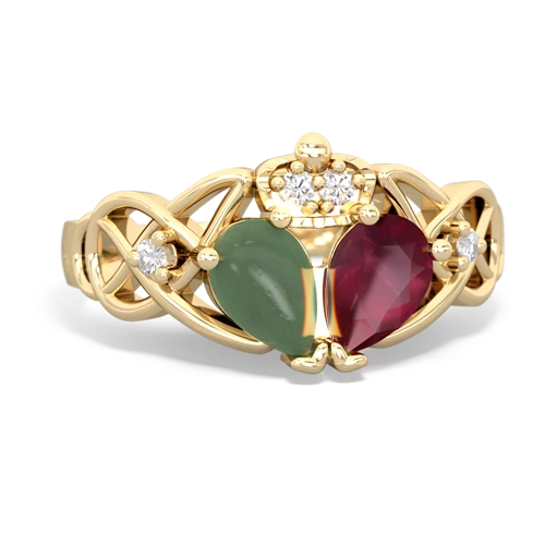 ruby-jade claddagh ring