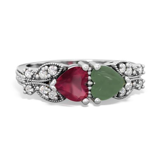 ruby-jade keepsake butterfly ring