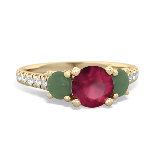 ruby-jade trellis pave ring