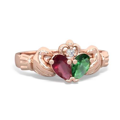 ruby-lab emerald claddagh ring