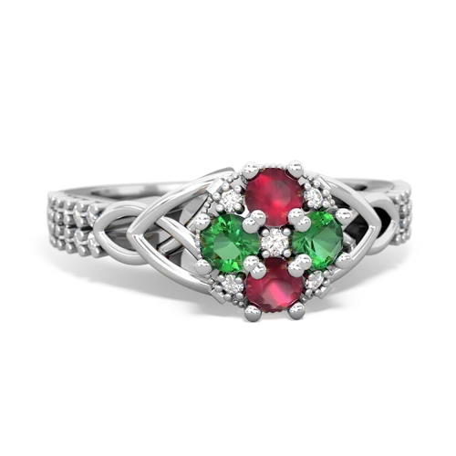 ruby-lab emerald engagement ring