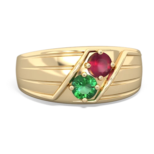 ruby-lab emerald mens ring