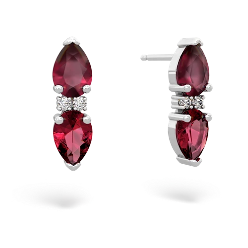 ruby-lab ruby bowtie earrings