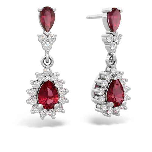 ruby-lab ruby dangle earrings