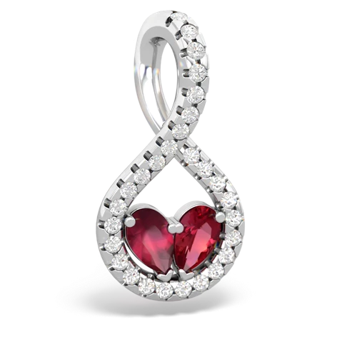 ruby-lab ruby pave twist pendant