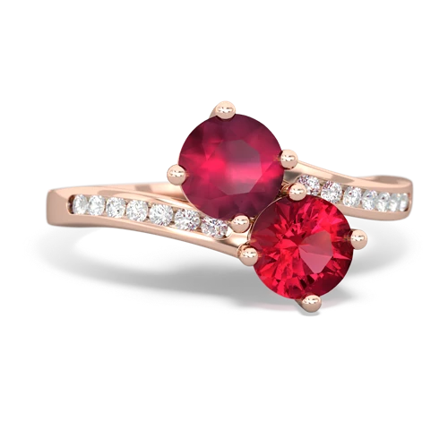 ruby-lab ruby two stone channel ring