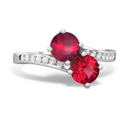 ruby-lab ruby two stone channel ring