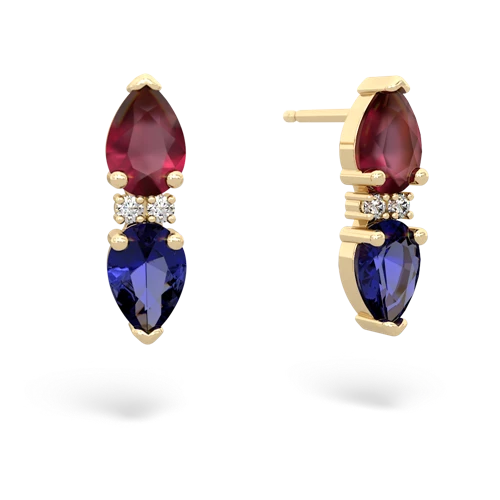 ruby-lab sapphire bowtie earrings