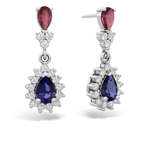 ruby-lab sapphire dangle earrings