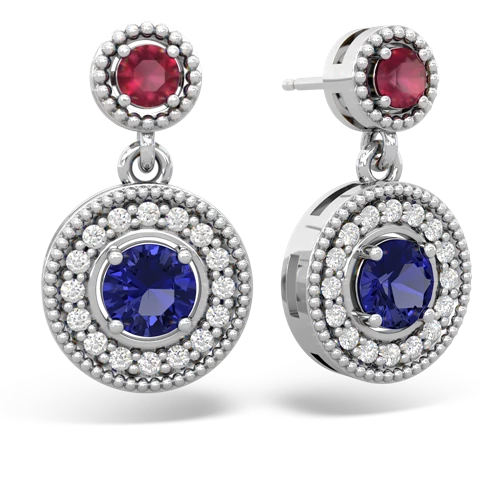 ruby-lab sapphire halo earrings