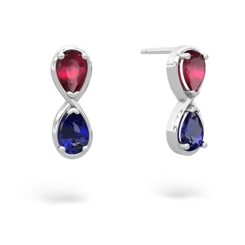 ruby-lab sapphire infinity earrings