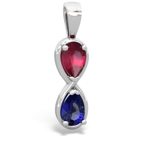 ruby-lab sapphire infinity pendant