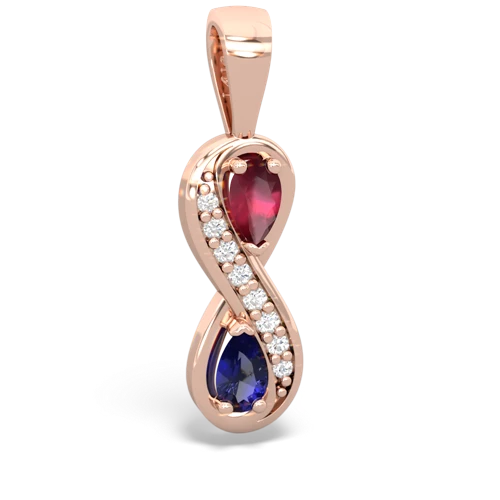 ruby-lab sapphire keepsake infinity pendant