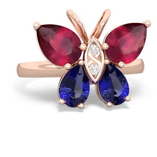 ruby-lab sapphire butterfly ring