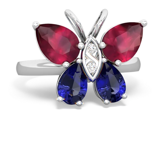 ruby-lab sapphire butterfly ring