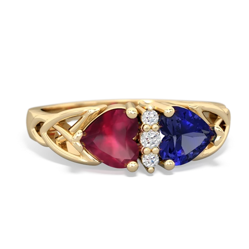 ruby-lab sapphire celtic ring