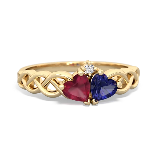 ruby-lab sapphire celtic braid ring