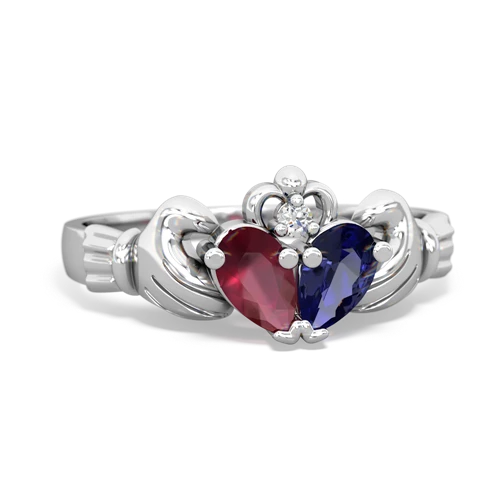 ruby-lab sapphire claddagh ring