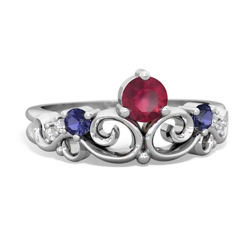 ruby-lab sapphire crown keepsake ring