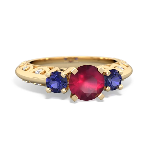 ruby-lab sapphire engagement ring