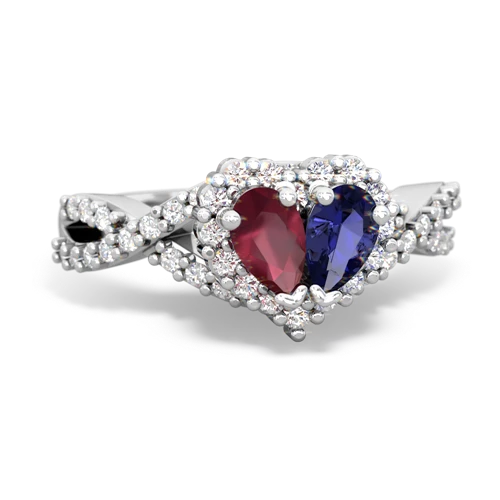 ruby-lab sapphire engagement ring