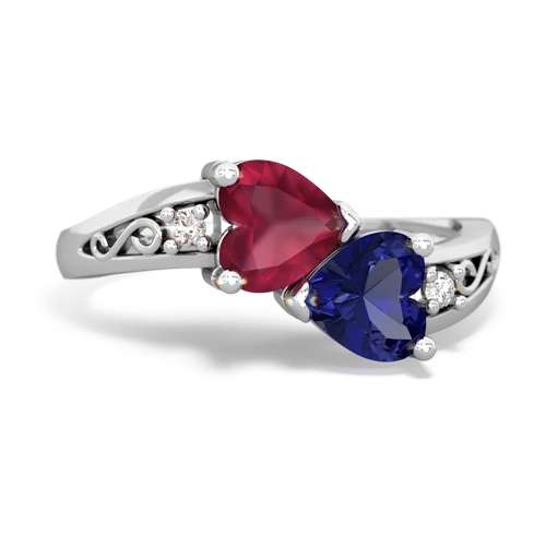 ruby-lab sapphire filligree ring