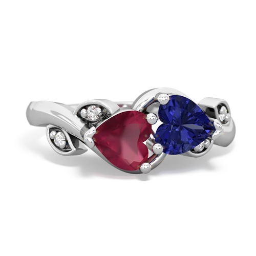ruby-lab sapphire floral keepsake ring