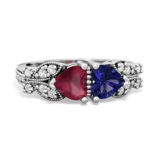 ruby-lab sapphire keepsake butterfly ring