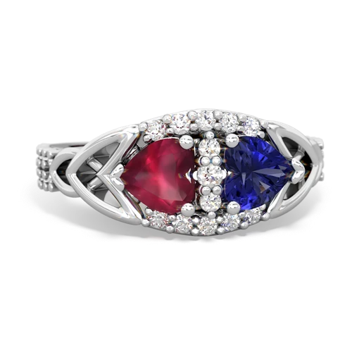 ruby-lab sapphire keepsake engagement ring