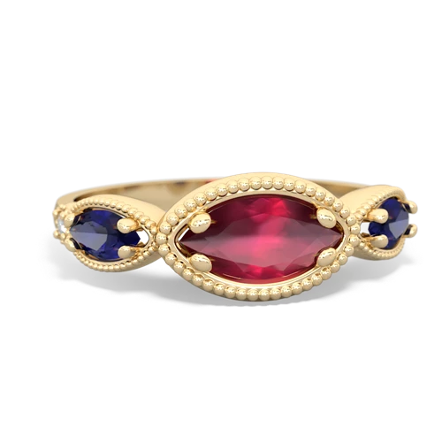 ruby-lab sapphire milgrain marquise ring