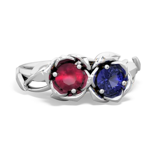 ruby-lab sapphire roses ring