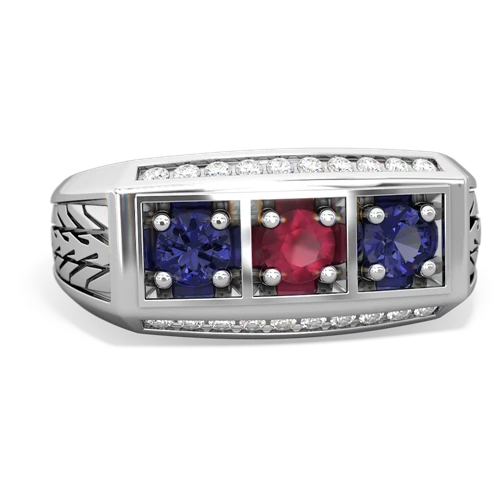 ruby-lab sapphire three stone ring