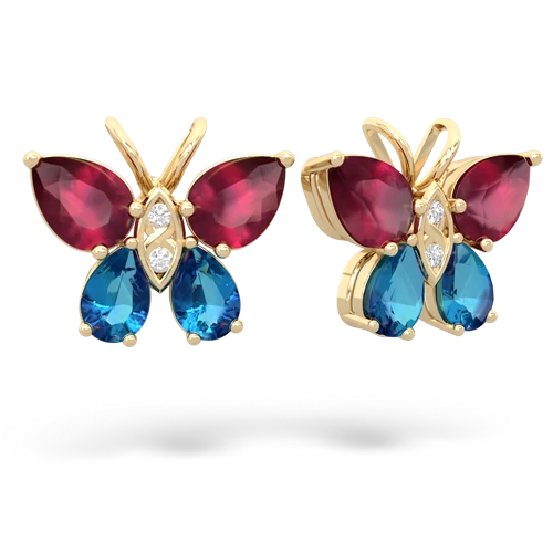 ruby-london topaz butterfly earrings