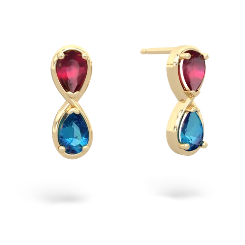 ruby-london topaz infinity earrings