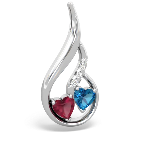 ruby-london topaz keepsake swirl pendant