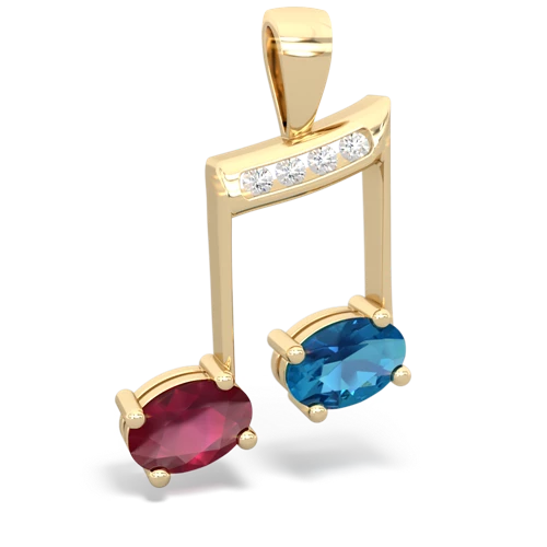 ruby-london topaz music notes pendant