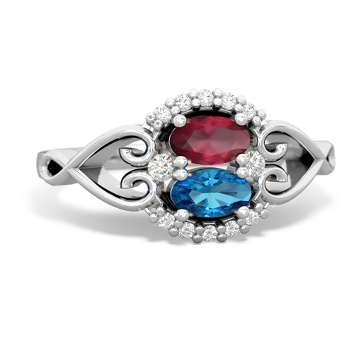 ruby-london topaz antique keepsake ring