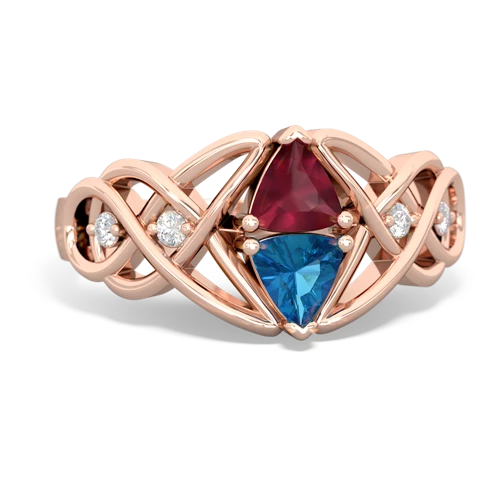 ruby-london topaz celtic knot ring