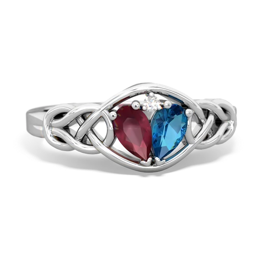 ruby-london topaz celtic knot ring