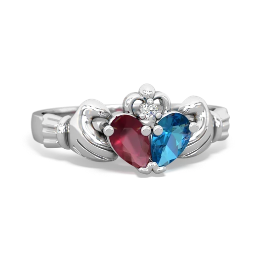 ruby-london topaz claddagh ring