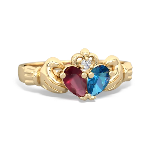 ruby-london topaz claddagh ring