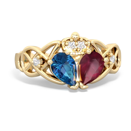 ruby-london topaz claddagh ring