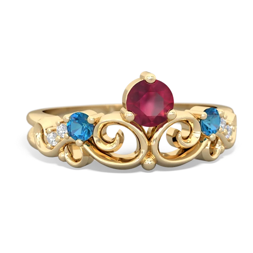 ruby-london topaz crown keepsake ring